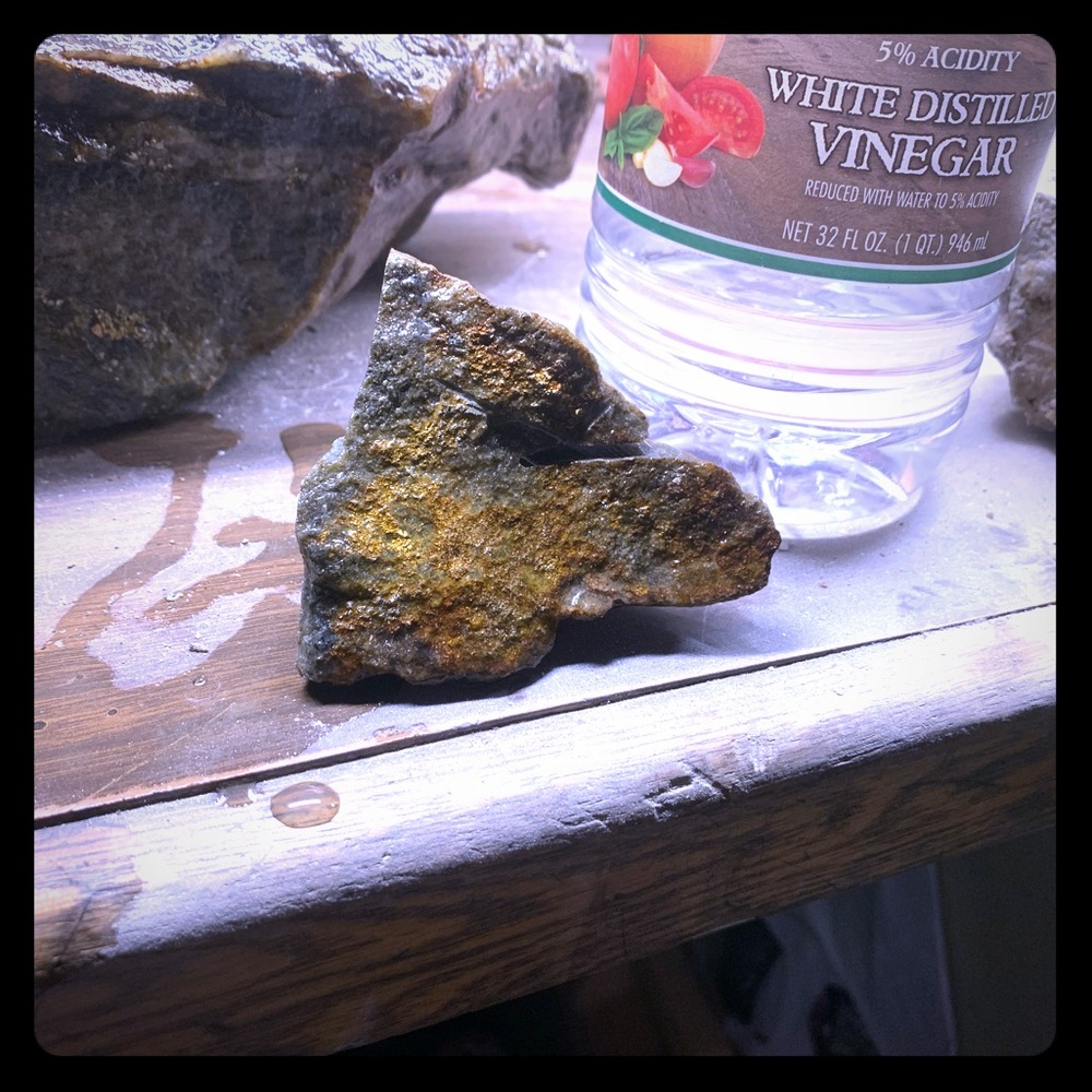 Blue quartz w gold vein throughout